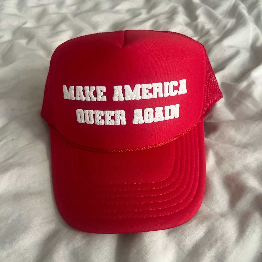 OTTO Red and White Statement Hat
